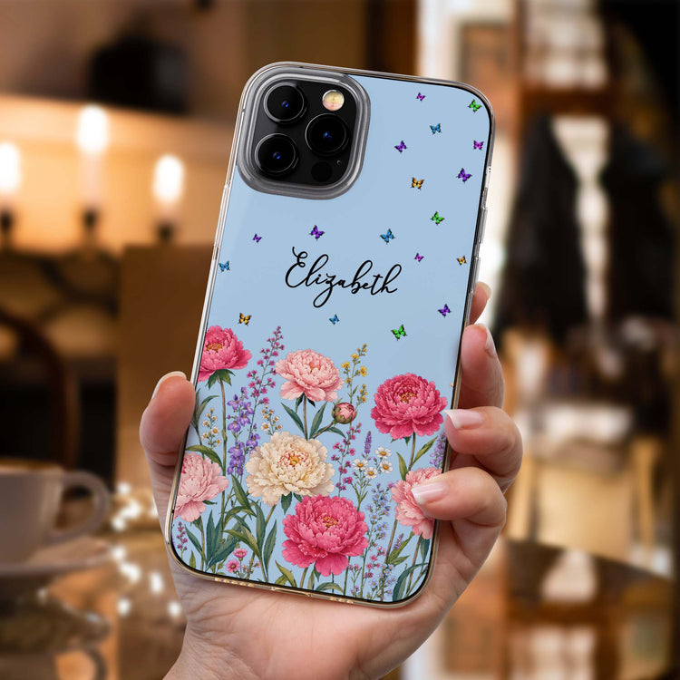 Custom Name & Birth Flower For Her, Coworkers, Daughter, Friends - Personalized Phone Case 6