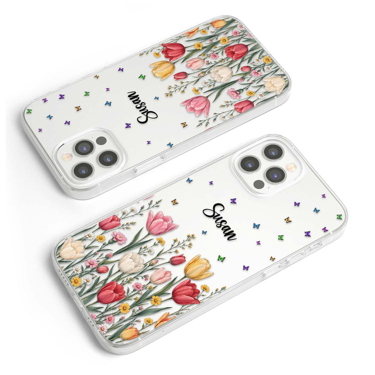 Custom Name & Birth Flower For Her, Coworkers, Daughter, Friends - Personalized Phone Case 8