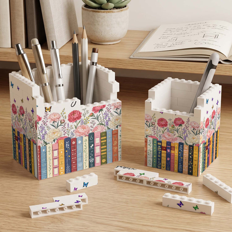 Custom Name & Birth Flower For Her, Cowrkers, Teachers, Boss, Friends - Personalized Pen Holder 6