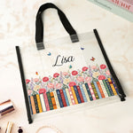 Custom Name & Birth Flower For Her, Friends, Book Lovers, Book Clubs, Daughter, Friends - Custom Tote Bag 6