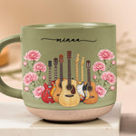 Custom Name & Birth Flower For Her Gift For Guitar Player - Personalized Mug 2