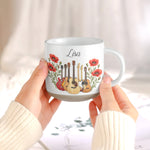 Custom Name & Birth Flower For Her Gift For Guitar Player - Personalized Mug 7