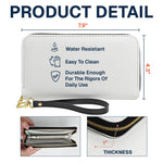 Custom Name & Birth Flower For Her, Teacher, Coworkers, Boss, Friends - Personalized Wallet
