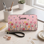 Custom Name & Birth Flower For Her, Teacher, Coworkers, Boss, Friends - Personalized Wallet 2