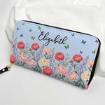 Custom Name & Birth Flower For Her, Teacher, Coworkers, Boss, Friends - Personalized Wallet 5
