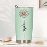 Custom Name & Birth Flower Tumbler Birthday Gift For Her - Personalized Tumbler 2