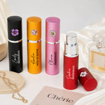 Custom Name & Birth Flower Wedding Gifts For Her, Bridesmaid - Personalized Mini Perfume Bottle 1