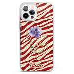 Custom Name & Birth Flower Zebra Print Gifts For Her - Personalized Phone Case 2