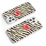 Custom Name & Birth Flower Zebra Print Gifts For Her - Personalized Phone Case 6