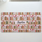 Custom Name & Birth Flowers Gifts For Her, Book Lovers, Book Club Gift - Personalized Desk Mat 2