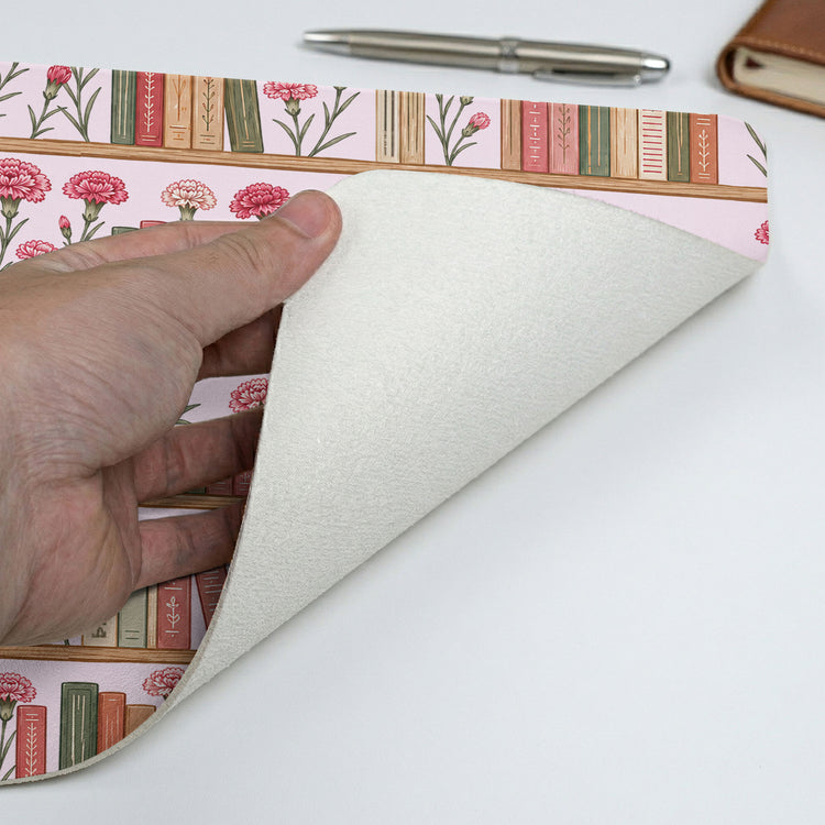 Custom Name & Birth Flowers Gifts For Her, Book Lovers, Book Club Gift - Personalized Desk Mat 6
