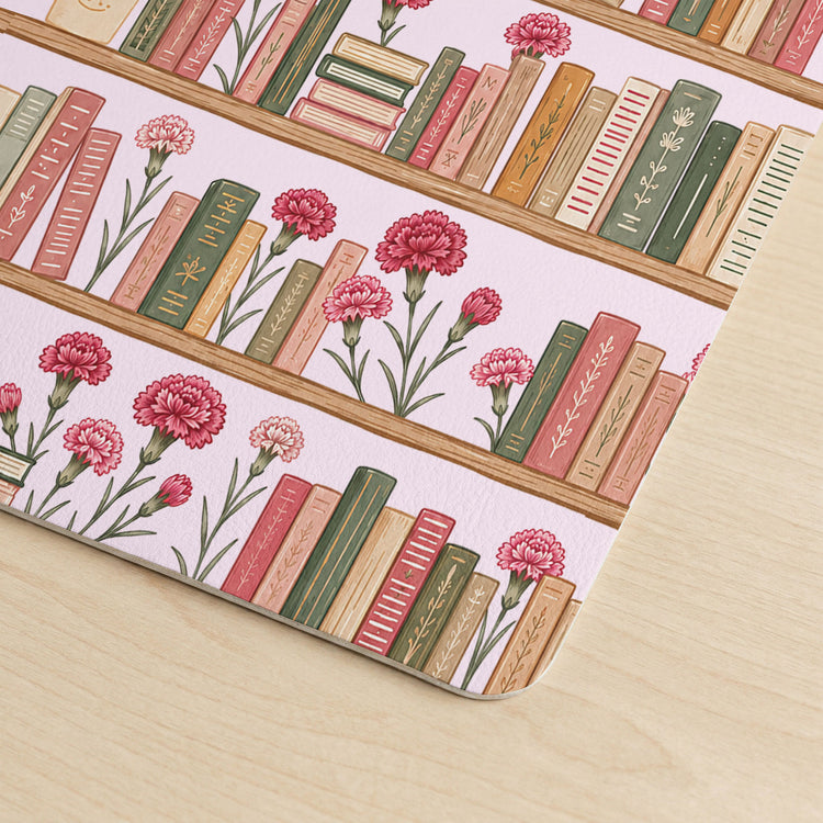 Custom Name & Birth Flowers Gifts For Her, Book Lovers, Book Club Gift - Personalized Desk Mat 7