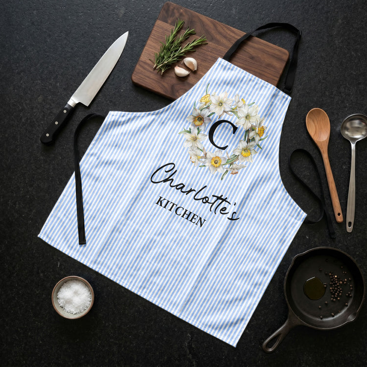 Custom Name & Birth Flowers Gifts For Her Cooking Lovers - Personalized Apron 2