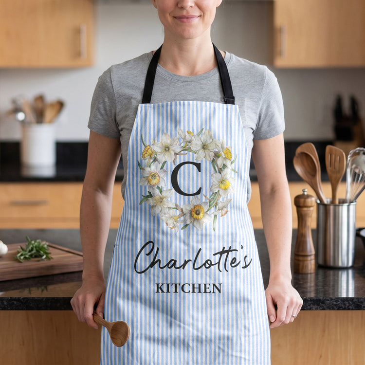 Custom Name & Birth Flowers Gifts For Her Cooking Lovers - Personalized Apron 4