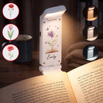 Custom Name & Birth Flowers With Book Gifts For Daughter, Friends, Book Lovers, Book Clubs - Personalized Reading Lamp 1