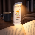Custom Name & Birth Flowers With Book Gifts For Daughter, Friends, Book Lovers, Book Clubs - Personalized Reading Lamp 4