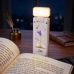 Custom Name & Birth Flowers With Book Gifts For Daughter, Friends, Book Lovers, Book Clubs - Personalized Reading Lamp 5