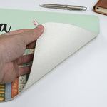 Custom Name & Birthflower For Book Lovers, Book Clubs - Personalized Desk Mat 4