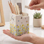 Custom Name & Birthflower For Book Lovers, Book Clubs - Personalized Pen Holder 4