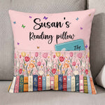 Custom Name & Birthflower For Book Lovers, Book Clubs - Personalized Pillow 1
