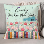 Custom Name & Birthflower For Book Lovers, Book Clubs - Personalized Pillow 3