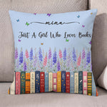 Custom Name & Birthflower For Book Lovers, Book Clubs - Personalized Pillow 3