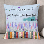 Custom Name & Birthflower For Book Lovers, Book Clubs - Personalized Pillow 4