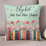 Custom Name & Birthflower For Book Lovers, Book Clubs - Personalized Pillow 4