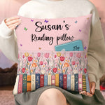 Custom Name & Birthflower For Book Lovers, Book Clubs - Personalized Pillow 5