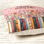 Custom Name & Birthflower For Book Lovers, Book Clubs - Personalized Pillow 7