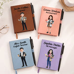 Custom Name & Cute Character For Coworker, Boss, Team - Thank You Office Gifts - Personalized Journal 1