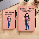 Custom Name & Cute Character For Coworker, Boss, Team - Thank You Office Gifts - Personalized Journal 2