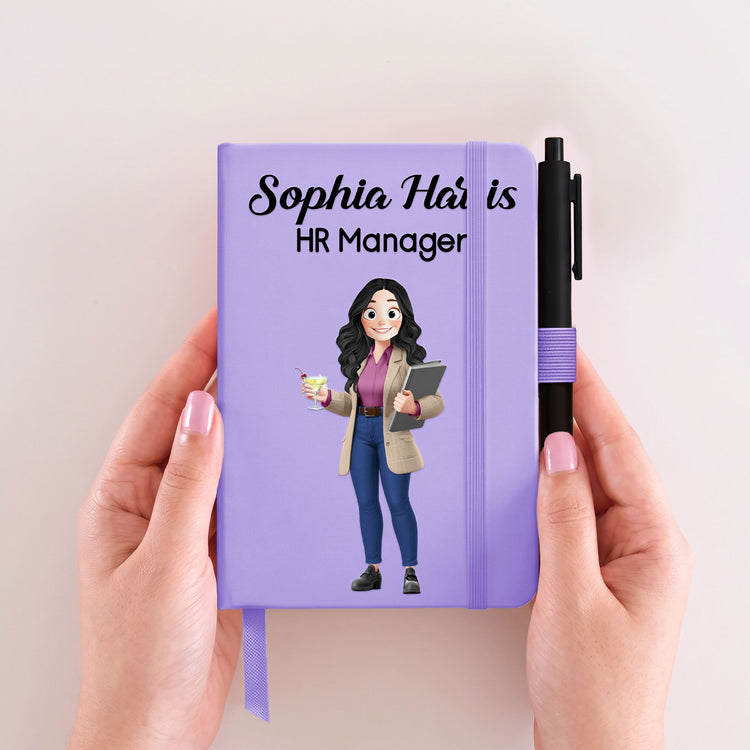 Custom Name & Cute Character For Coworker, Boss, Team - Thank You Office Gifts - Personalized Journal 3