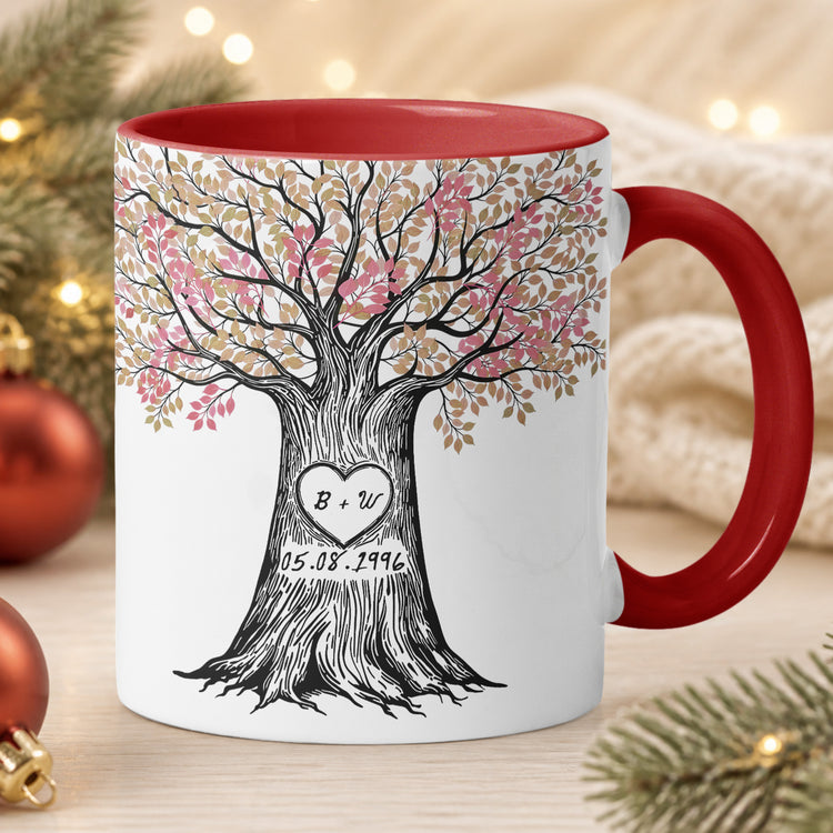 Custom Name & Date Couple Anniversary Valentines Day Gifts - Personalized Mug 3