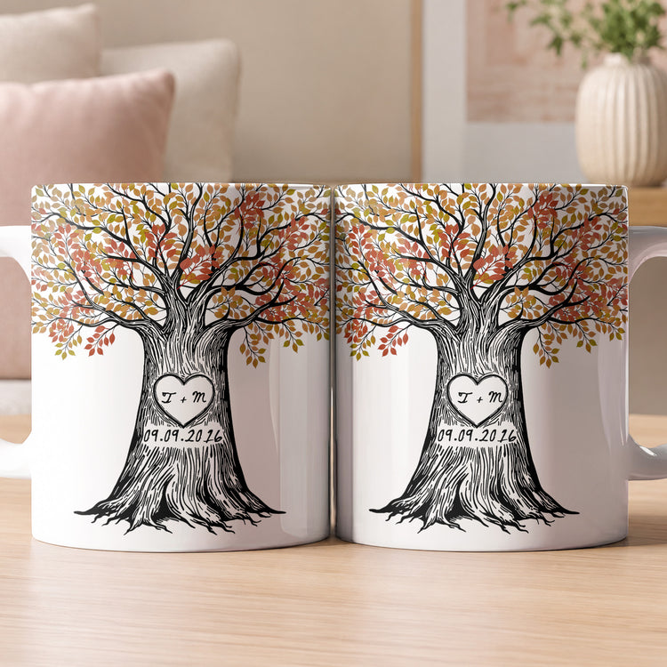 Custom Name & Date Couple Anniversary Valentines Day Gifts - Personalized Mug 4