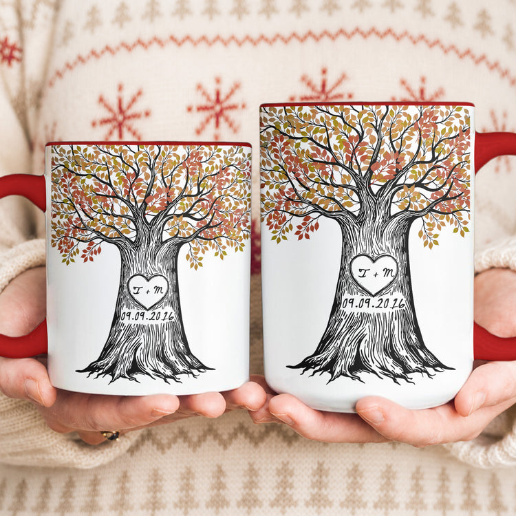 Custom Name & Date Couple Anniversary Valentines Day Gifts - Personalized Mug 5
