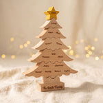 Custom Name & Family Name Puzzle Keepsake Christmas Tree - Personalized Puzzle 3