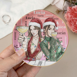 Custom Name & Friendship Photo Watercolor Style Gift For Her - Personalized Jewelry Dish 2