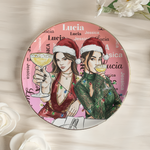 Custom Name & Friendship Photo Watercolor Style Gift For Her - Personalized Jewelry Dish 3