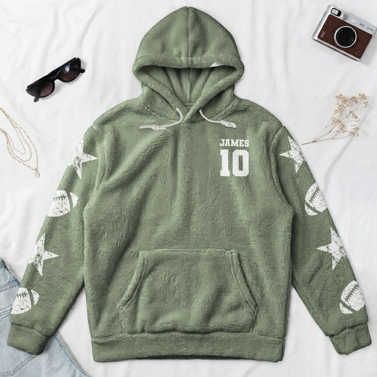 Custom Name & Number Gift For Baseball, Softball, Hockey, Basketball, Soccer, Football Fan - Personalized Hoodie 2