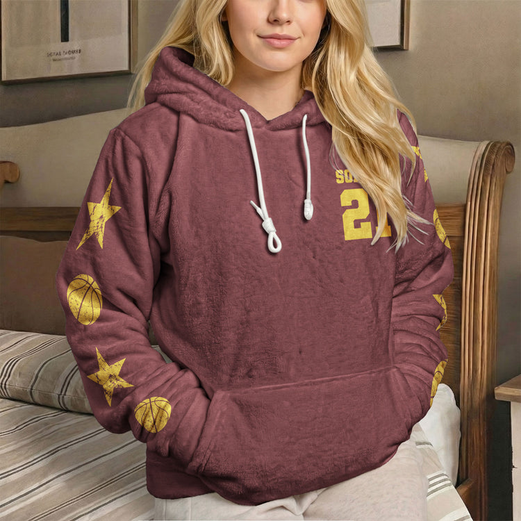 Custom Name & Number Gift For Baseball, Softball, Hockey, Basketball, Soccer, Football Fan - Personalized Hoodie 5