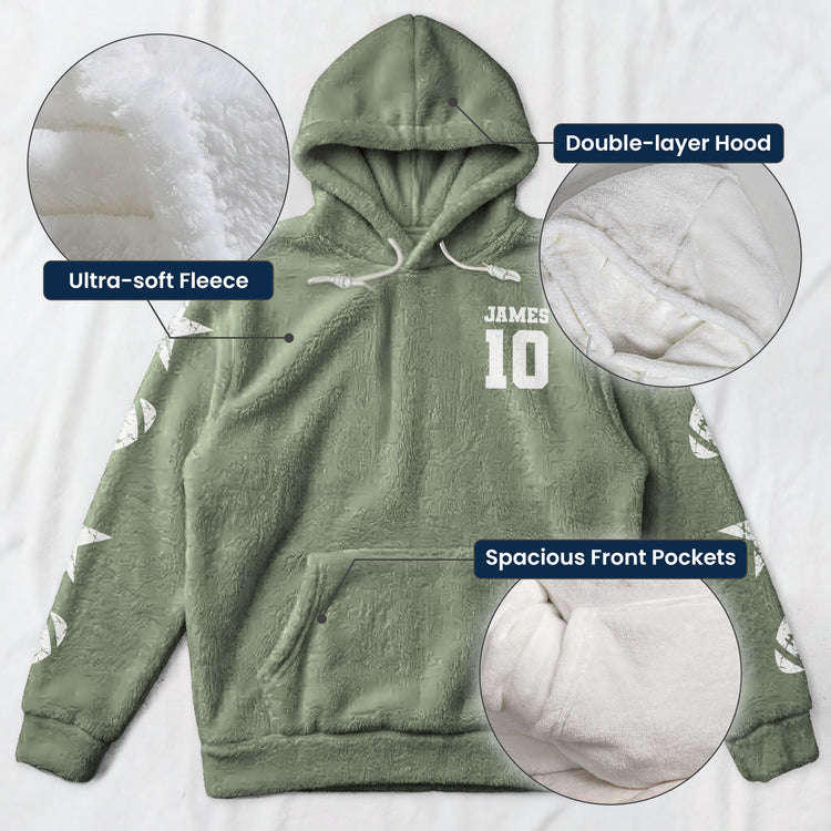 Custom Name & Number Gift For Baseball, Softball, Hockey, Basketball, Soccer, Football Fan - Personalized Hoodie 8