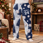 Custom Name & Number Sport Baseball Softball Lovers Gifts For Her, Him - Personalized Lounge Pants 1