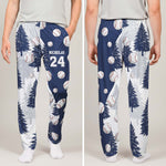 Custom Name & Number Sport Baseball Softball Lovers Gifts For Her, Him - Personalized Lounge Pants 3