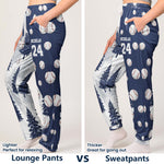 Custom Name & Number Sport Baseball Softball Lovers Gifts For Her, Him - Personalized Lounge Pants 5