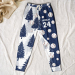 Custom Name & Number Sport Baseball Softball Lovers Gifts For Her, Him - Personalized Lounge Pants 6