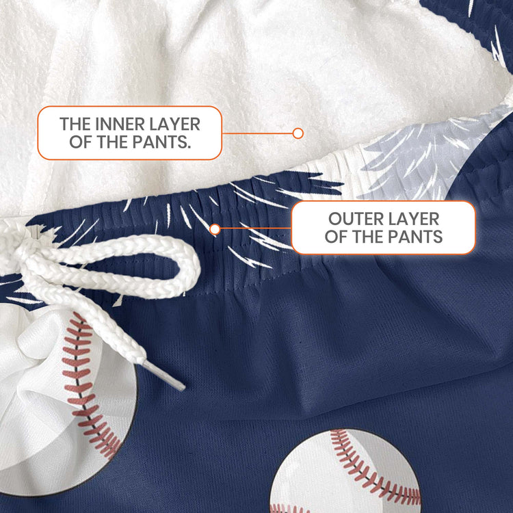 Custom Name & Number Sport Baseball Softball Lovers Gifts For Her, Him - Personalized Lounge Pants 7