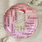 Custom Name & Pet Portrait Watercolor Style Christmas Gift - Personalized Jewelry Dish 3