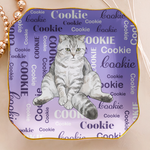 Custom Name & Pet Portrait Watercolor Style Christmas Gift - Personalized Jewelry Dish 4