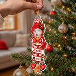 Custom Name & Photo Snowman Santa Christmas Keepsake - Personalized Ornament 4